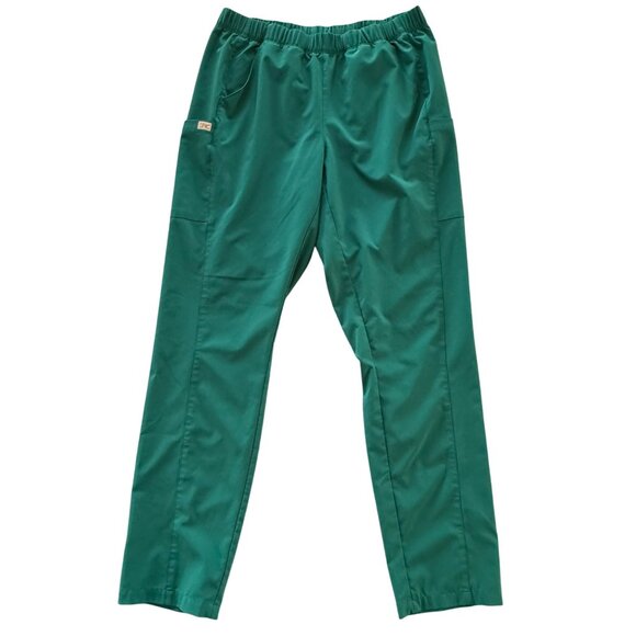 Epic Unisex Green Scrub Pants MD Elastic Waist Drawstring Stretch Pockets Durabl - Picture 1 of 7